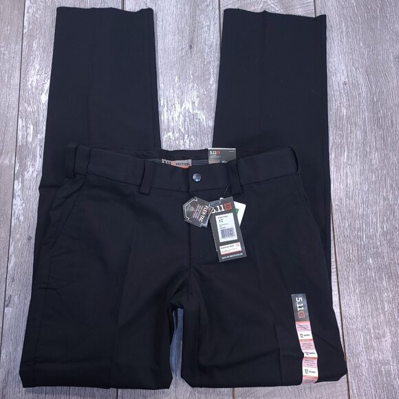 5.11 Tactical Pants Women’s 12 Black PDU Class A Flex-Tac Wool Blend Unhemmed - Picture 4 of 10